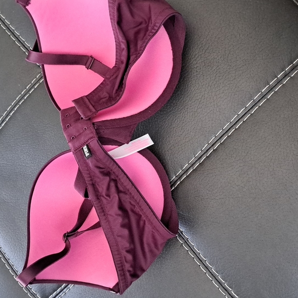 New Victoria secret pink 💗 bra/ 36DD/ maroon and pink - Picture 2 of 5